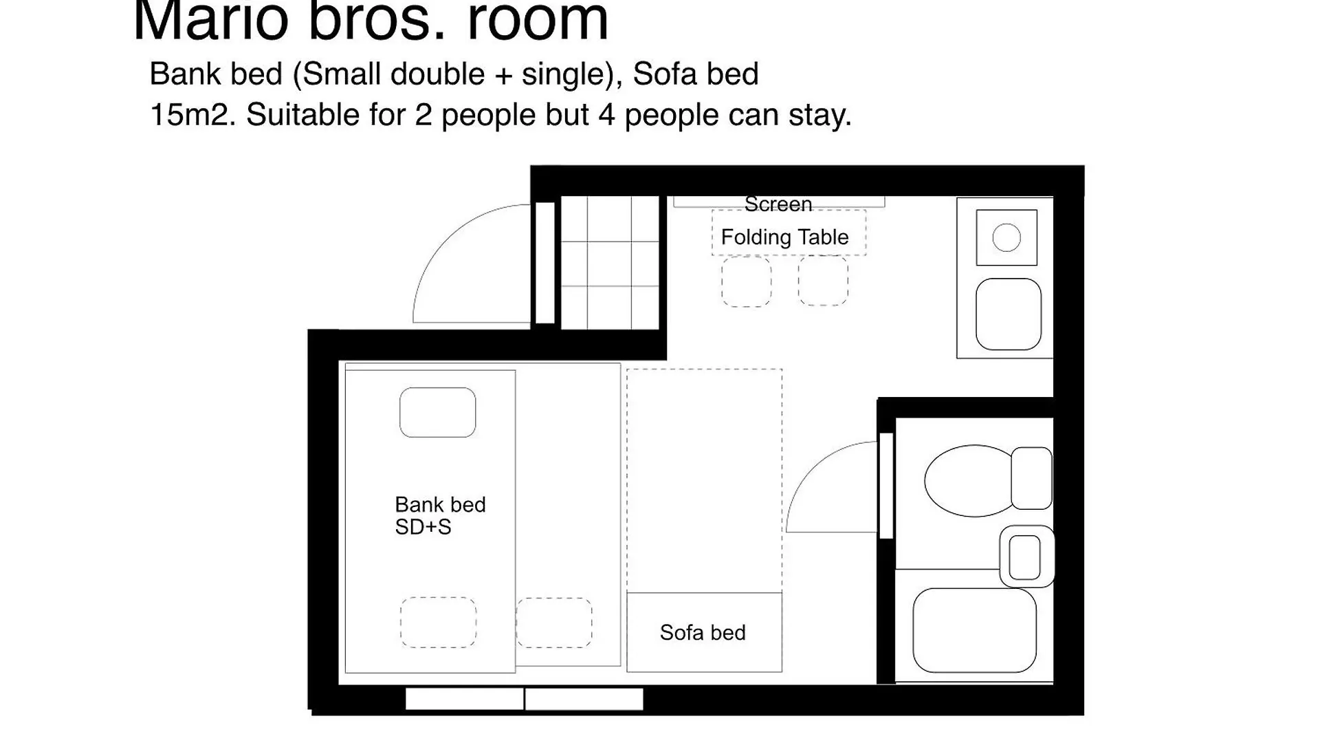 Max4People 15Min Shibuya Mario Brothers Room Meguro Tokyo Apartment